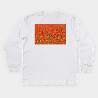 Poppy field Kids Long Sleeve T-Shirt